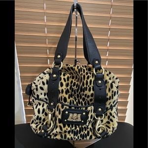 Juicy Couture Y2K Hobo Handbag Leopard Animal Print